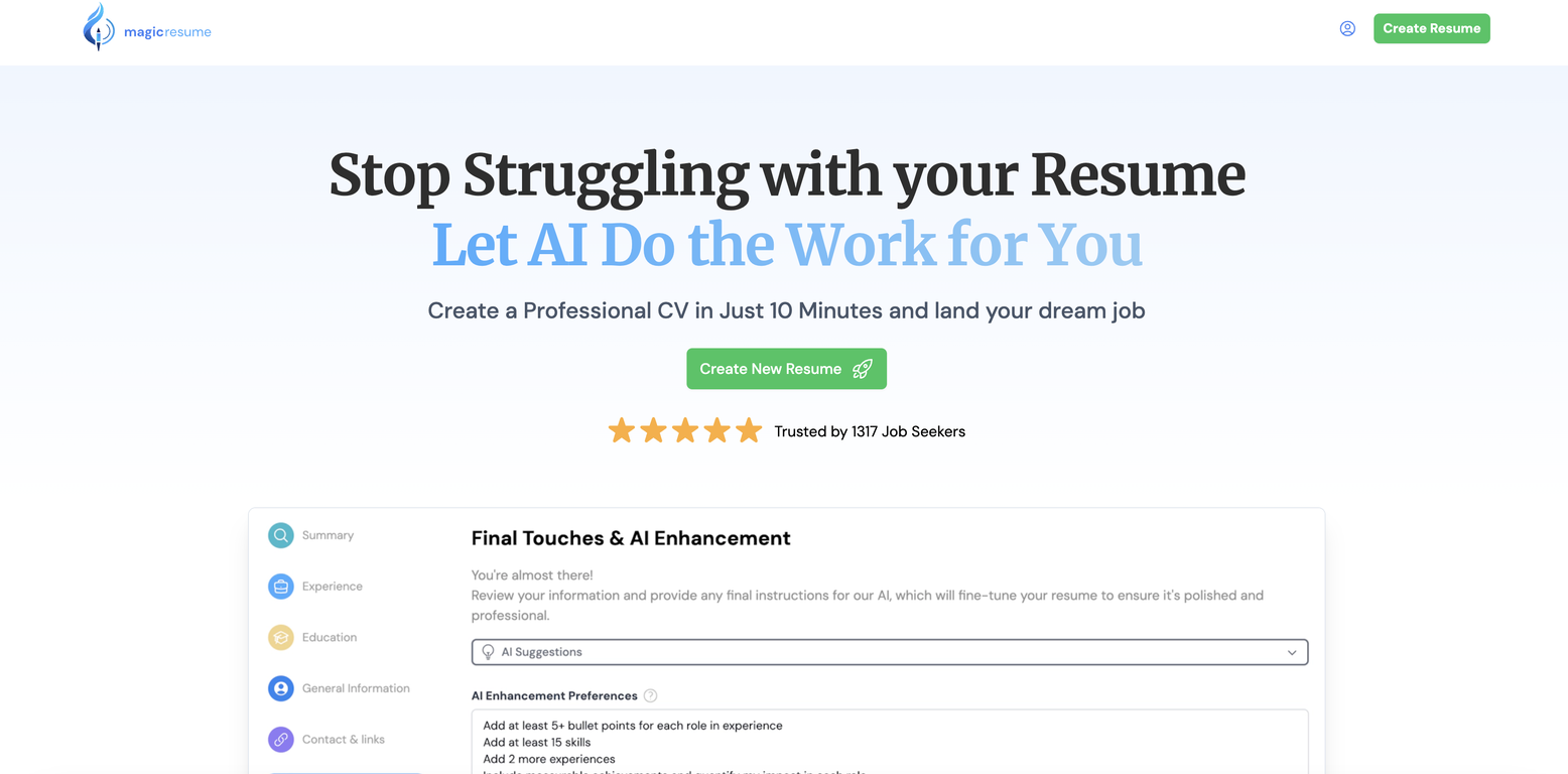 Magic-Resume screenshot