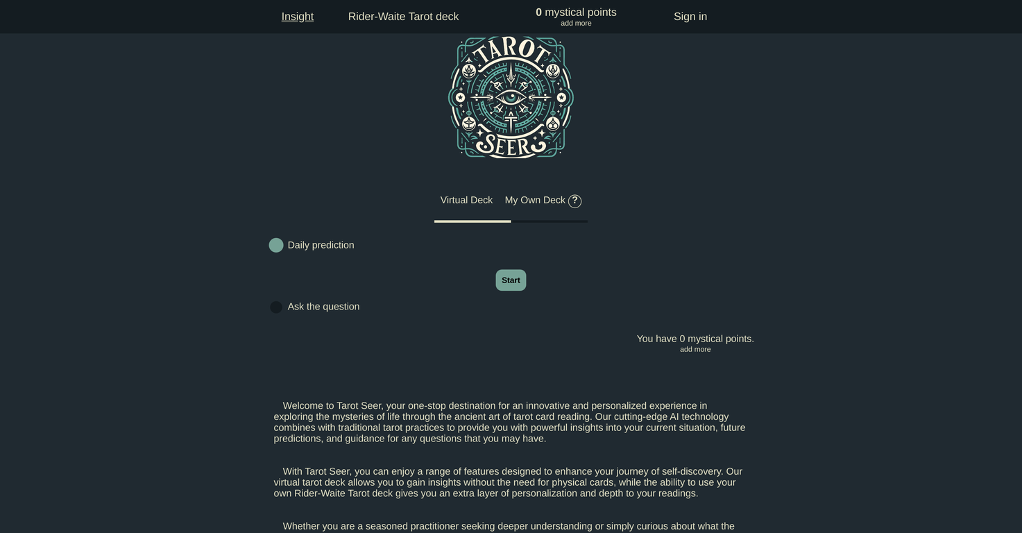 Tarot Seer screenshot
