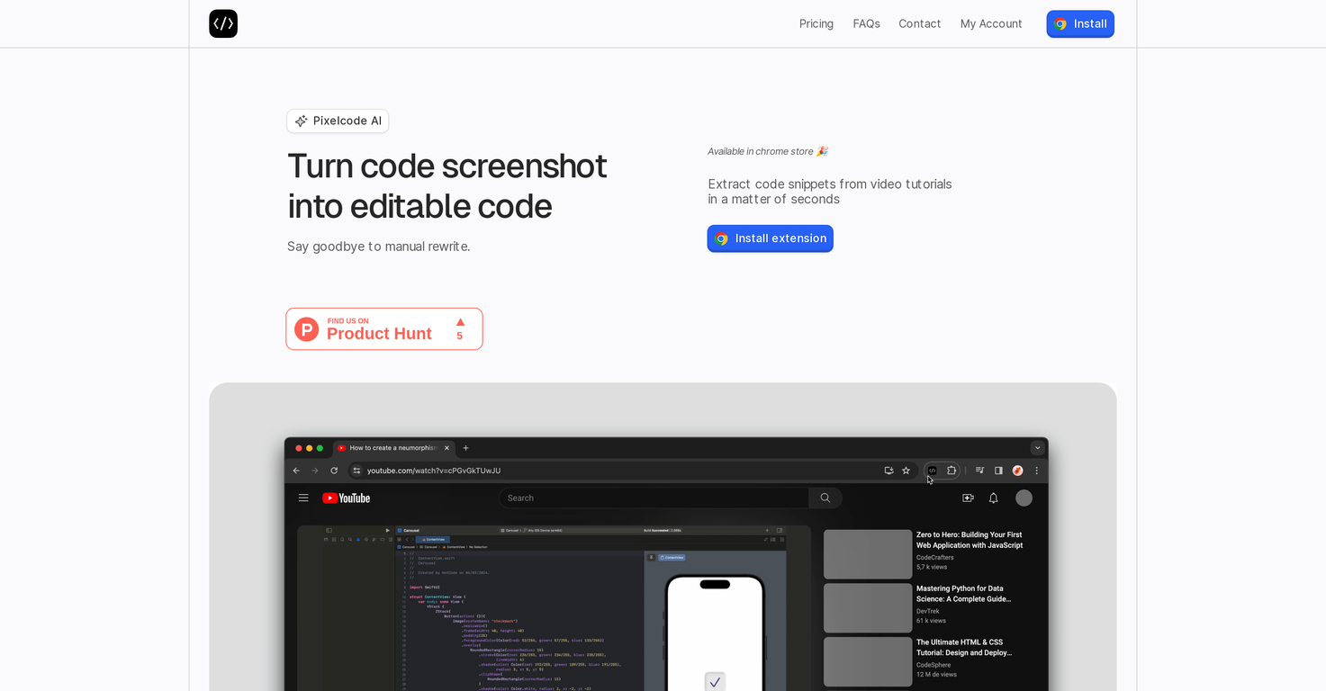 Pixelcode screenshot