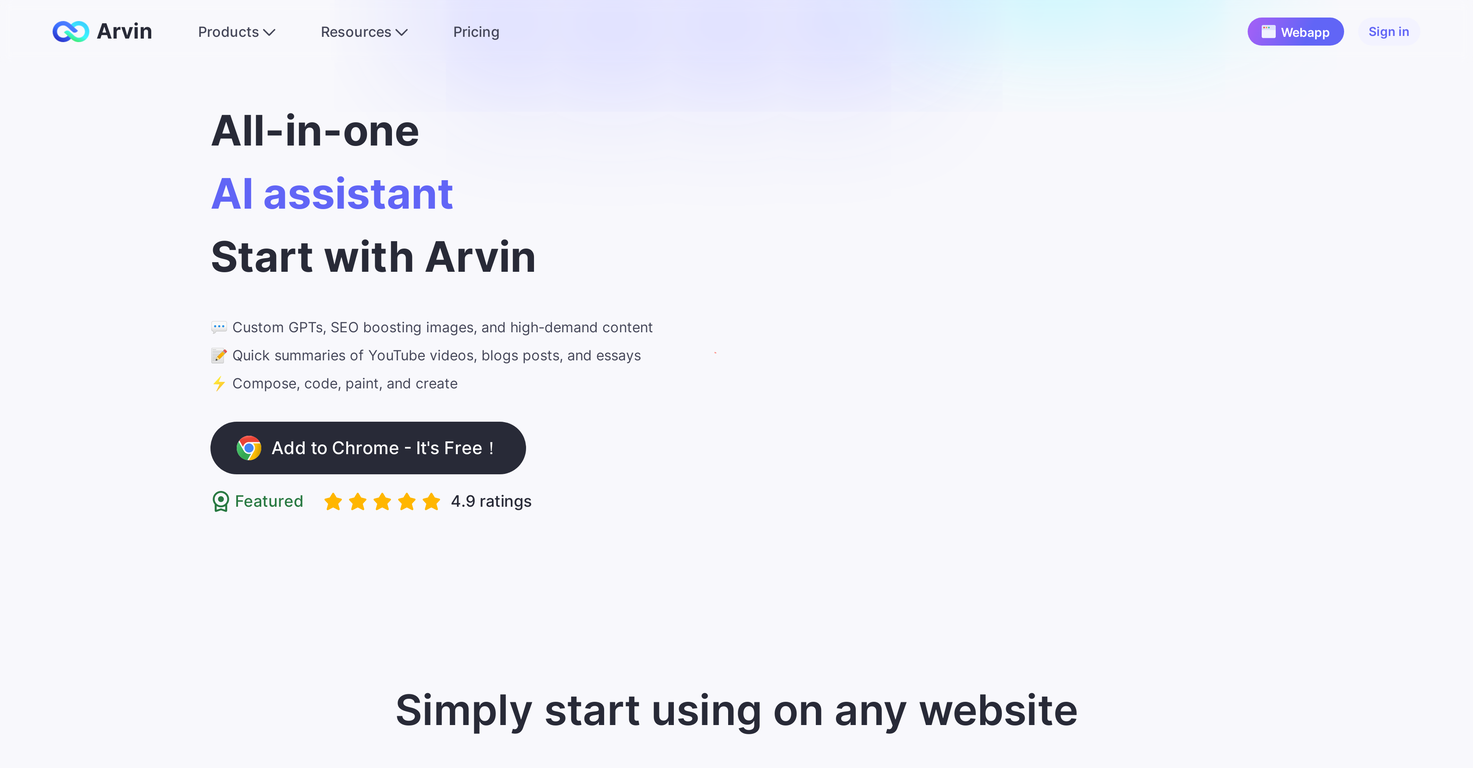 Arvin screenshot
