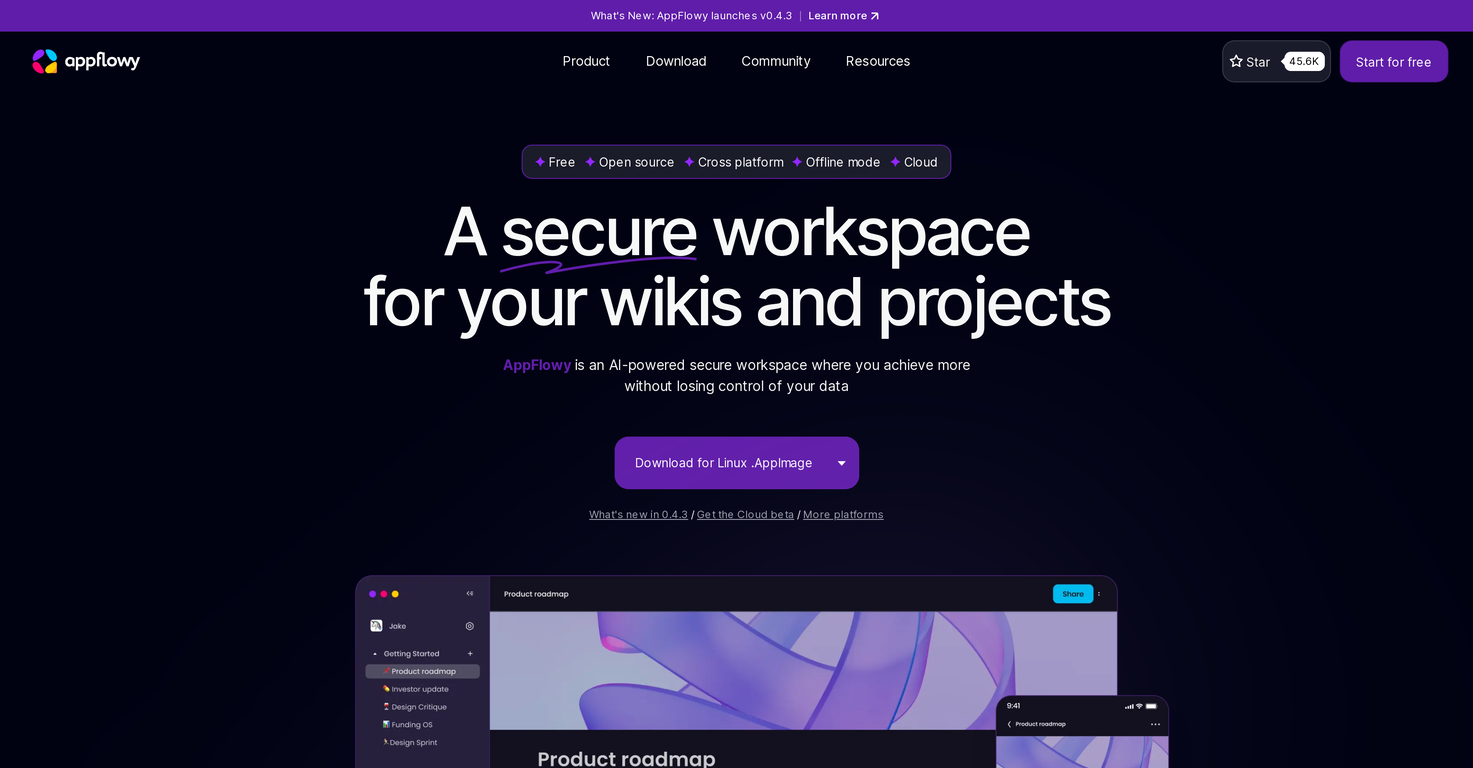 AppFlowy screenshot