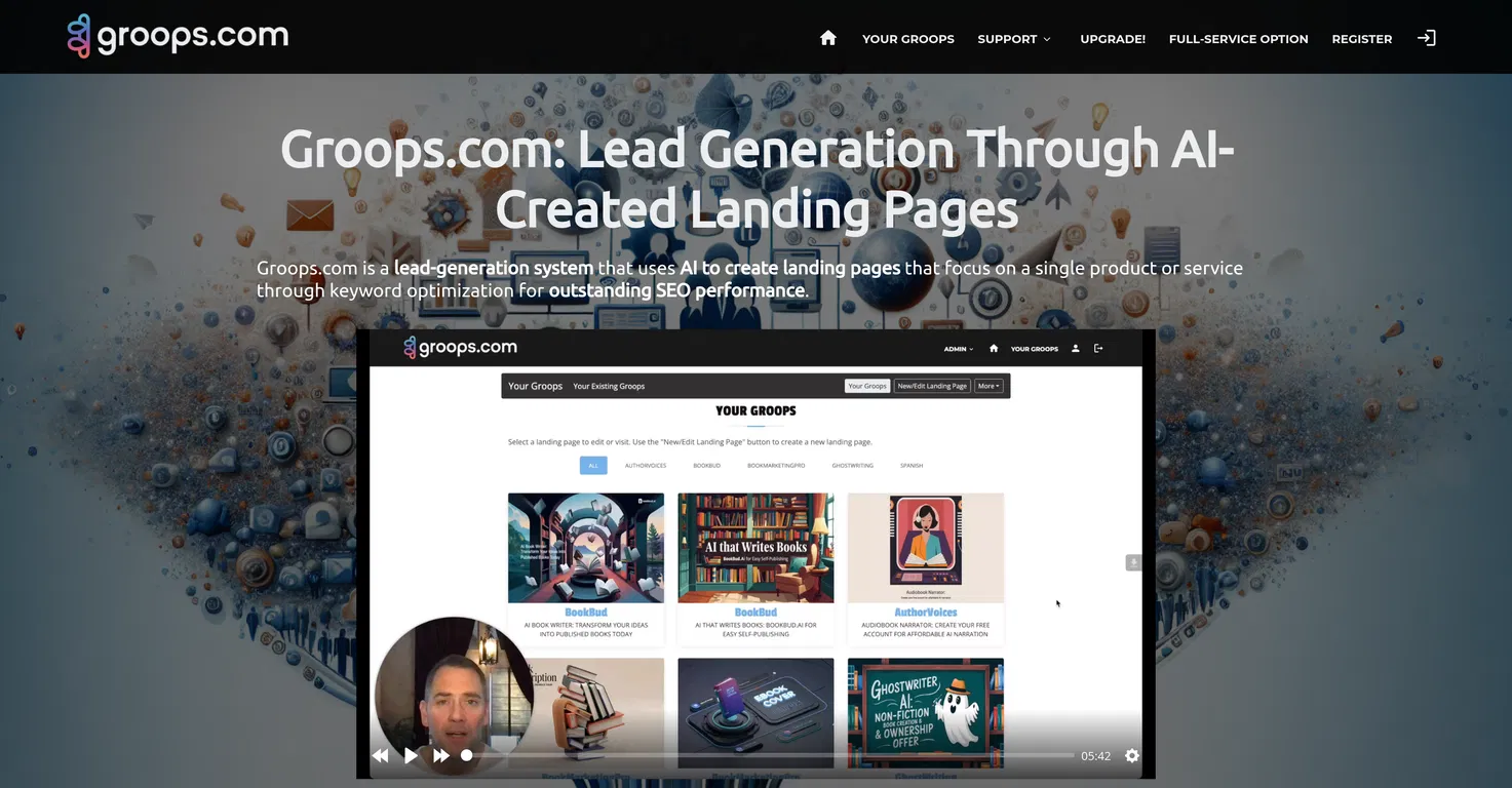 Groops.com screenshot