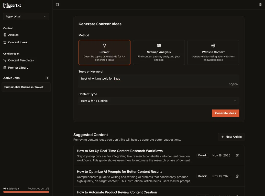 Hypertxt screenshot
