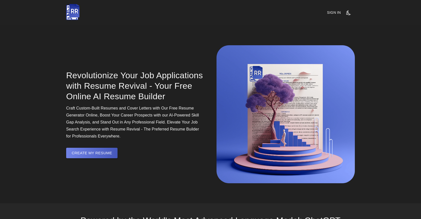 Resume revival screenshot