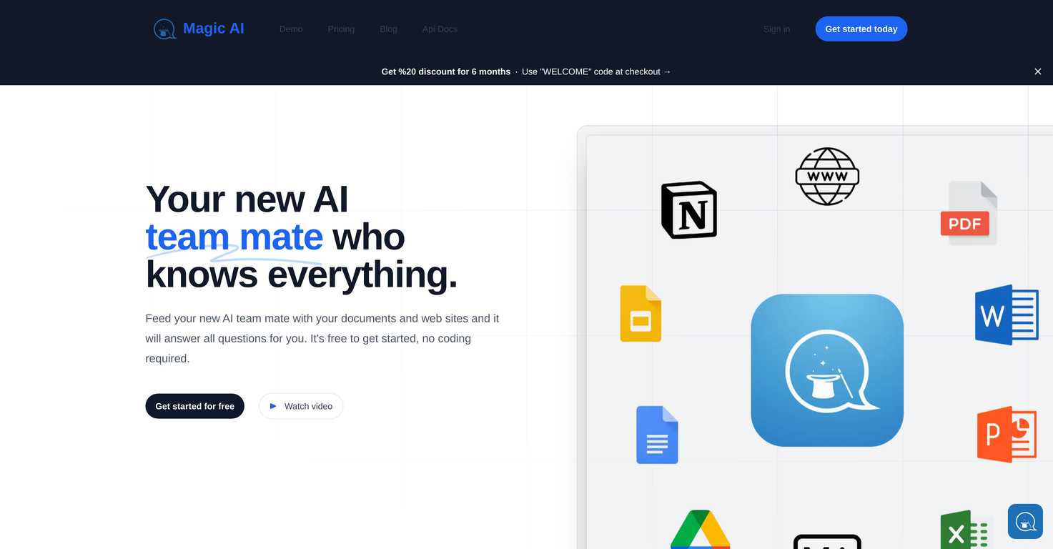 MagicAI Chatbots screenshot