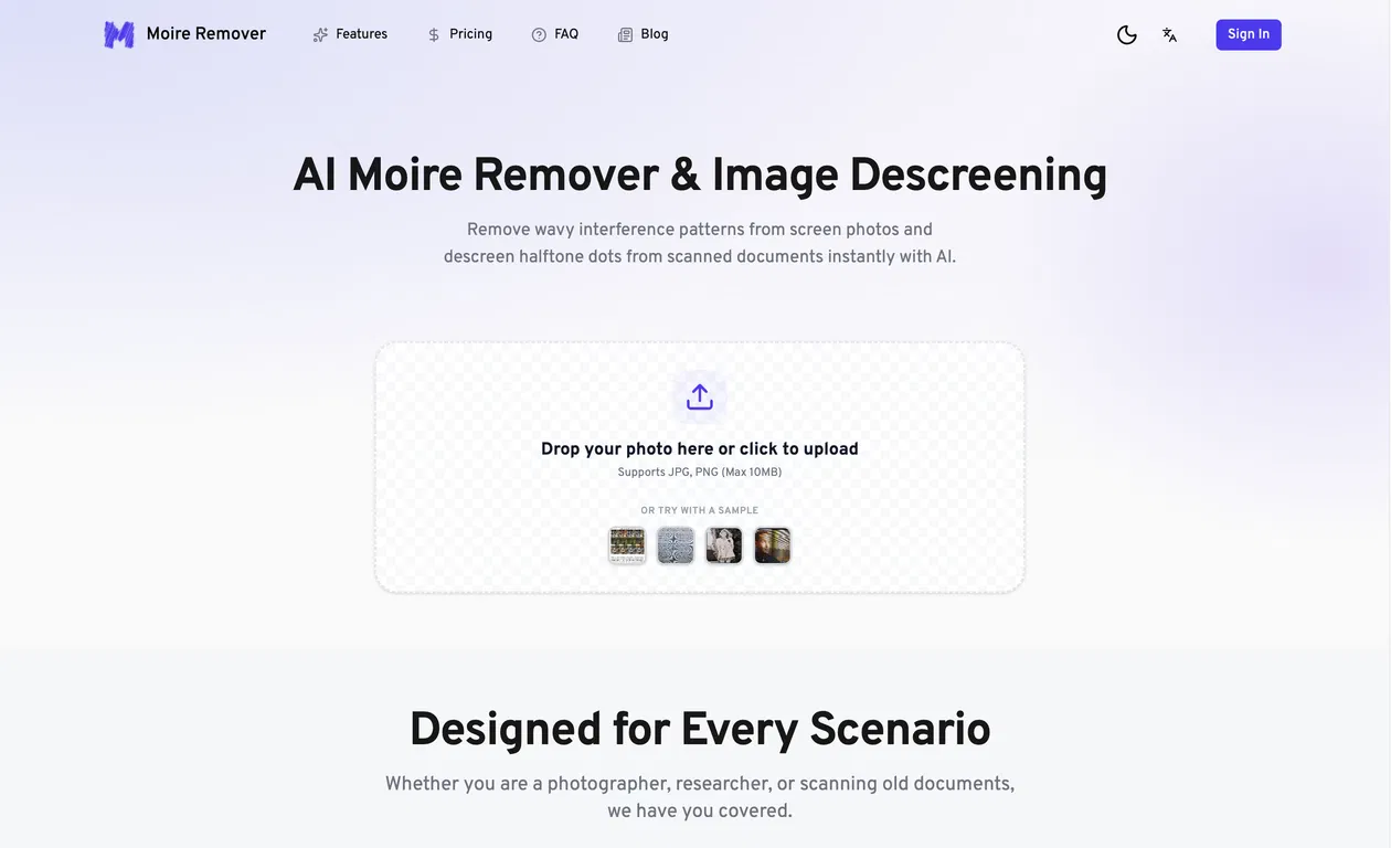 AI Moire Remover screenshot