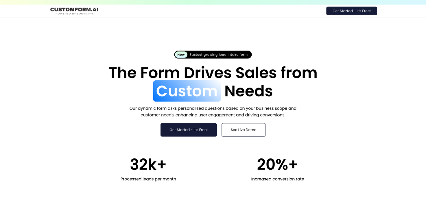 Customform AI screenshot