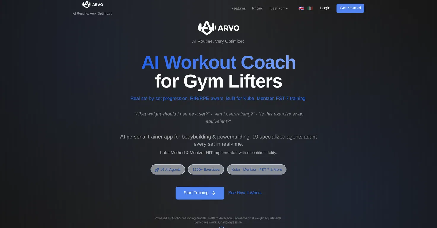 Arvo - AI Personal Trainer screenshot