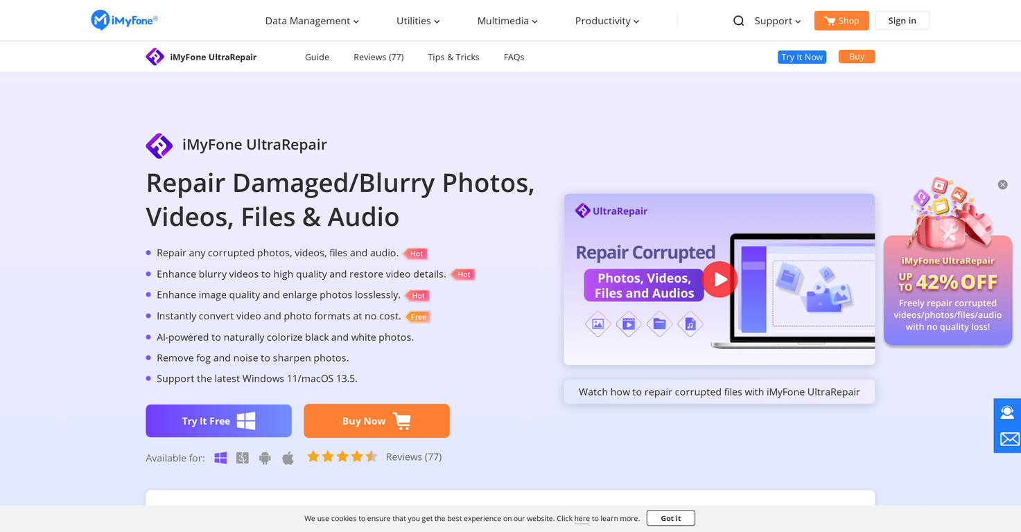 iMyFone UltraRepair screenshot