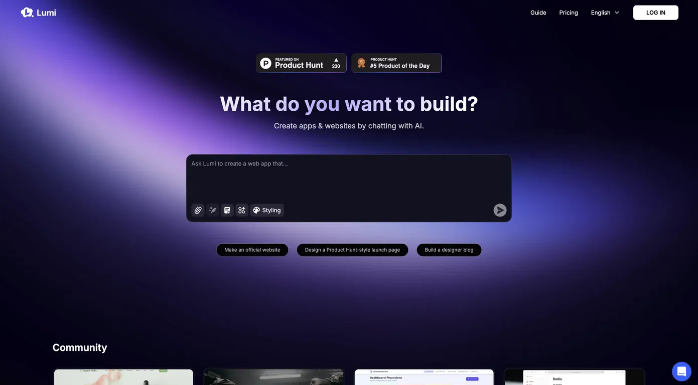 Lumi.new screenshot