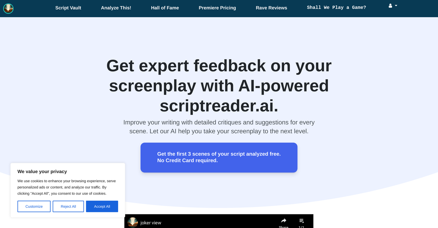 Scriptreader screenshot