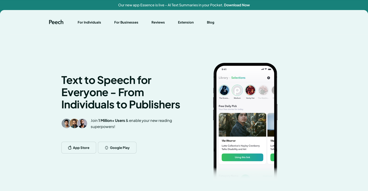 Peech App screenshot