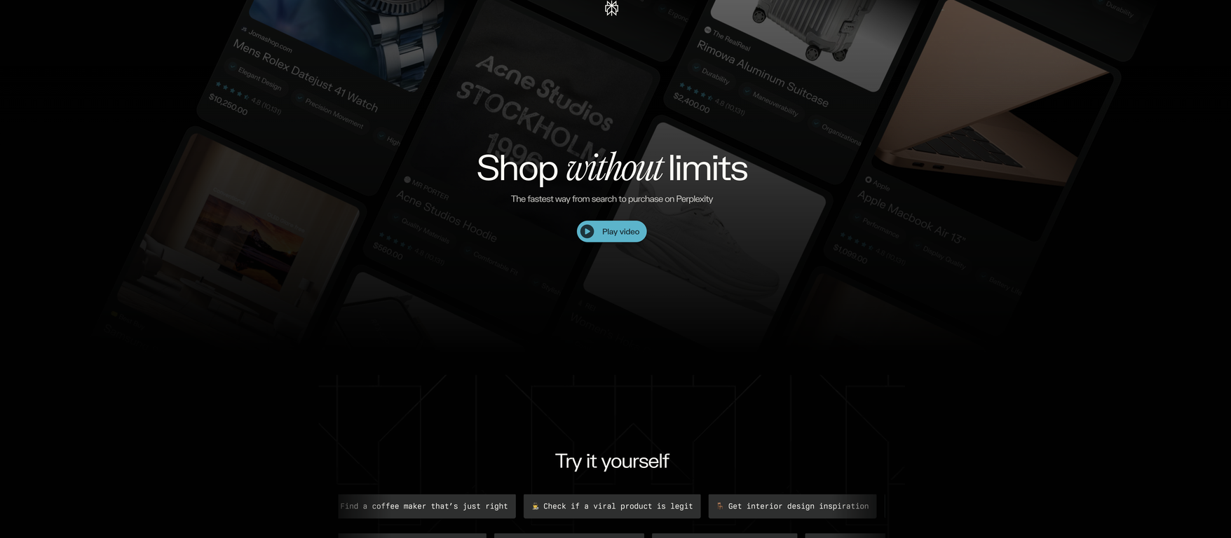 Perplexity Shopping Assistant screenshot