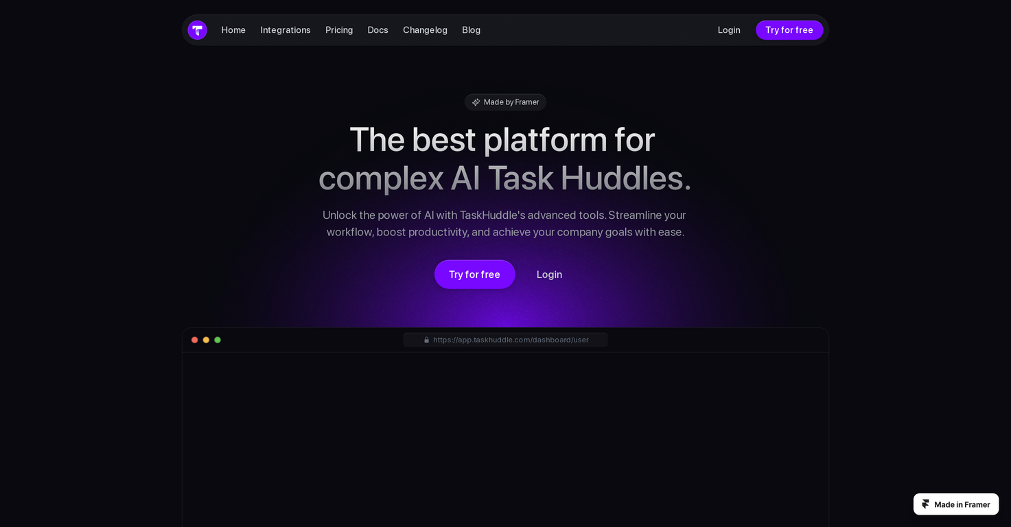 Taskhuddle screenshot