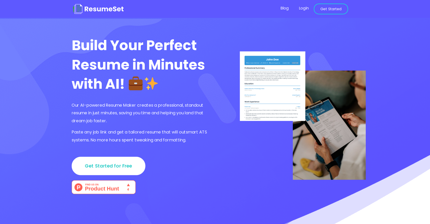 ResumeSet screenshot