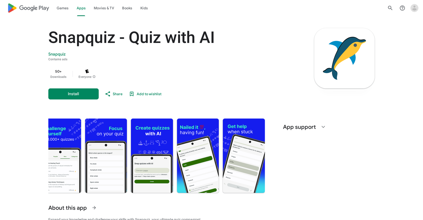 Snapquiz screenshot