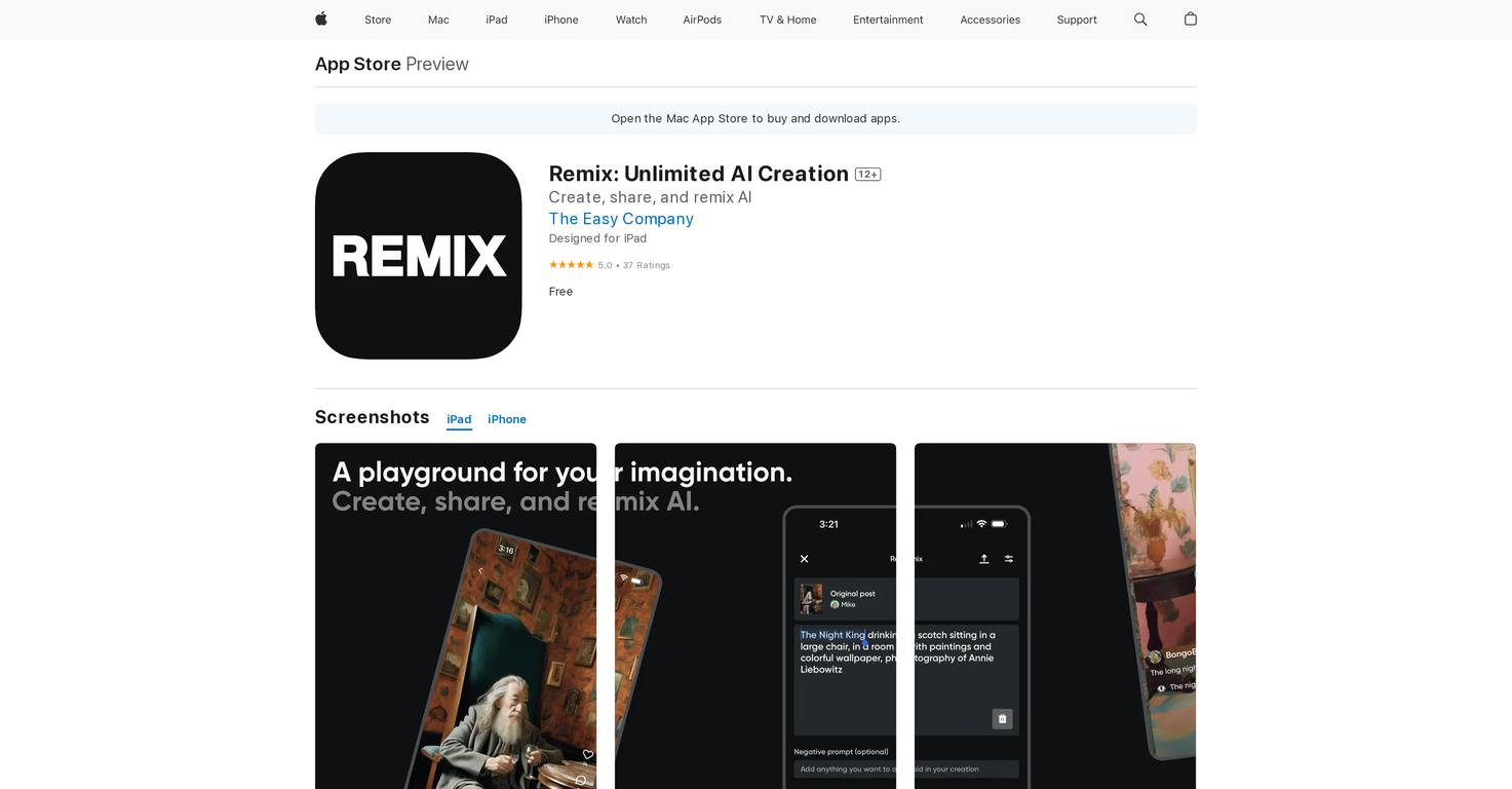 Remix screenshot