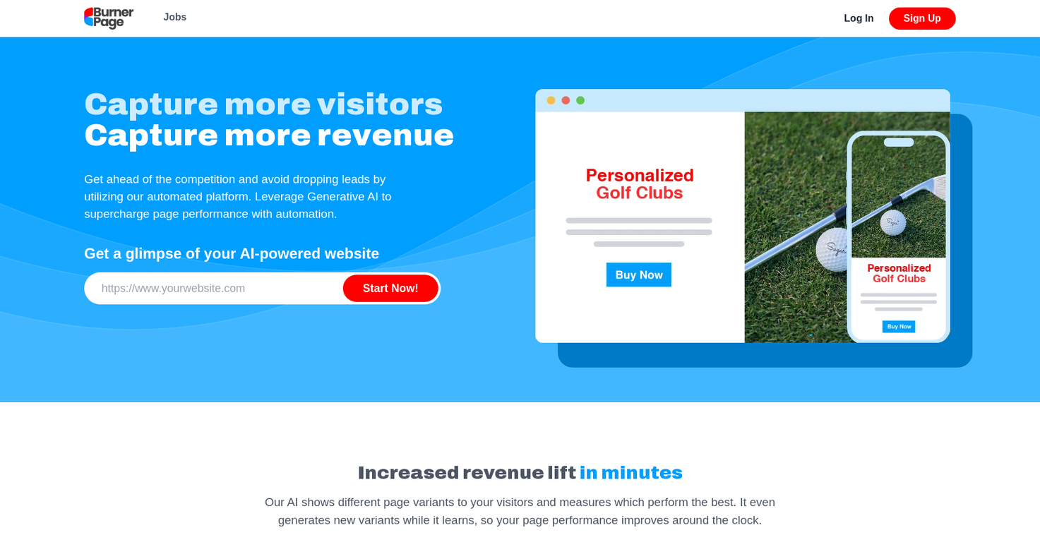 BurnerPage screenshot