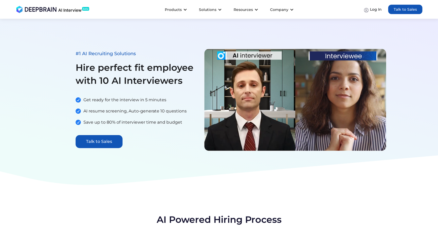 DeepBrain AIInterview screenshot