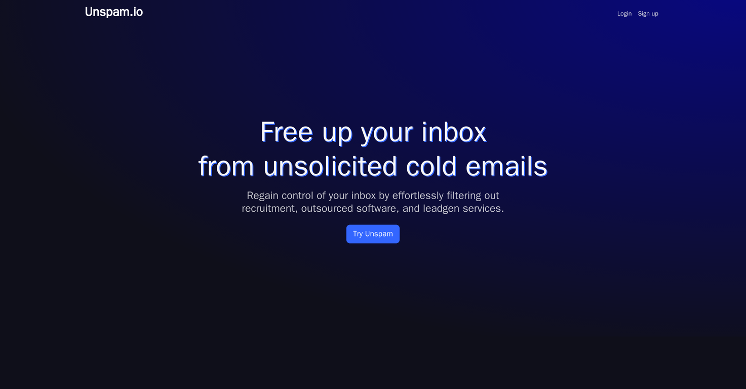 Unspam screenshot