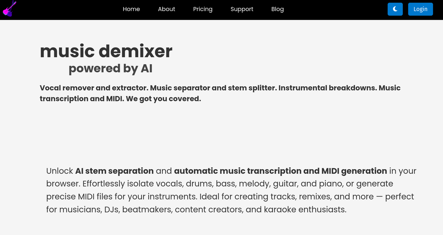 Free Music Demixer screenshot