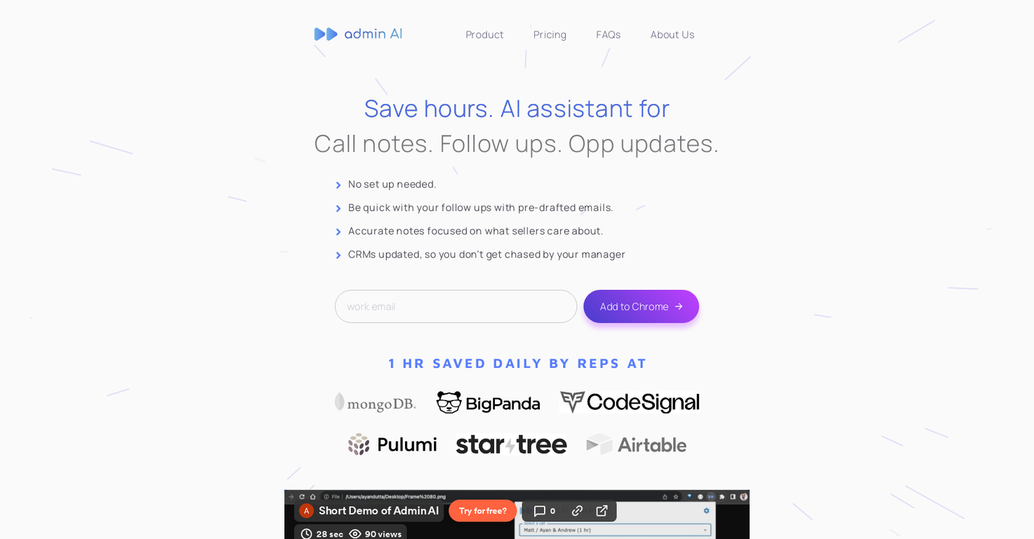 AdminAI screenshot