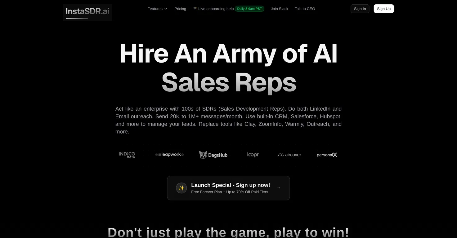 InstaSDR.ai screenshot