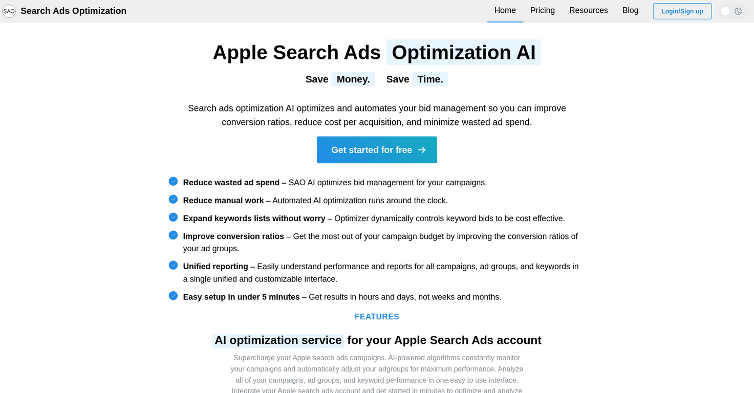 Search Ads Optimization AI screenshot