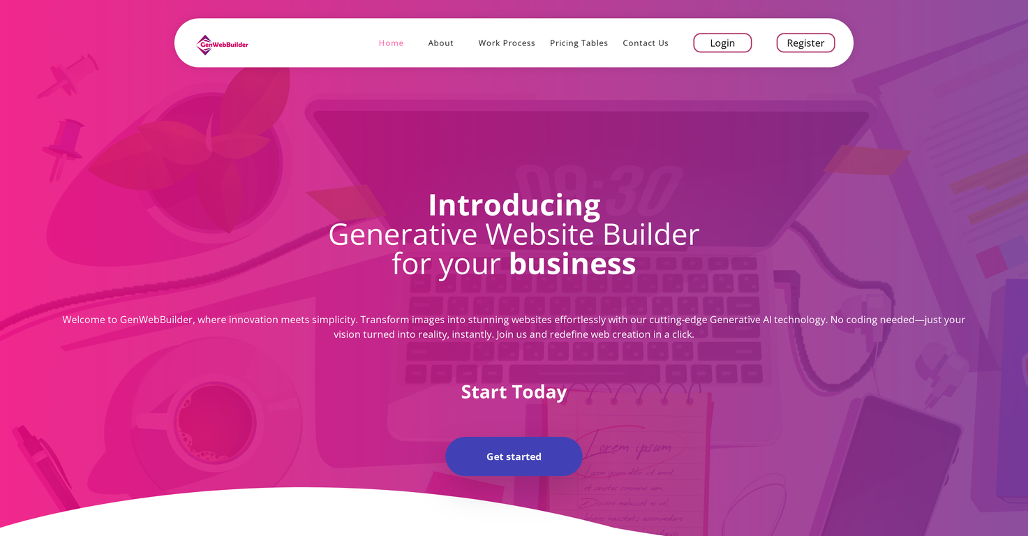 GenWebBuilder screenshot