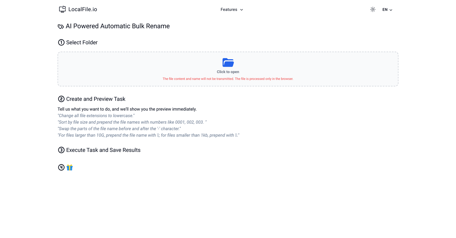 LocalFile.io screenshot