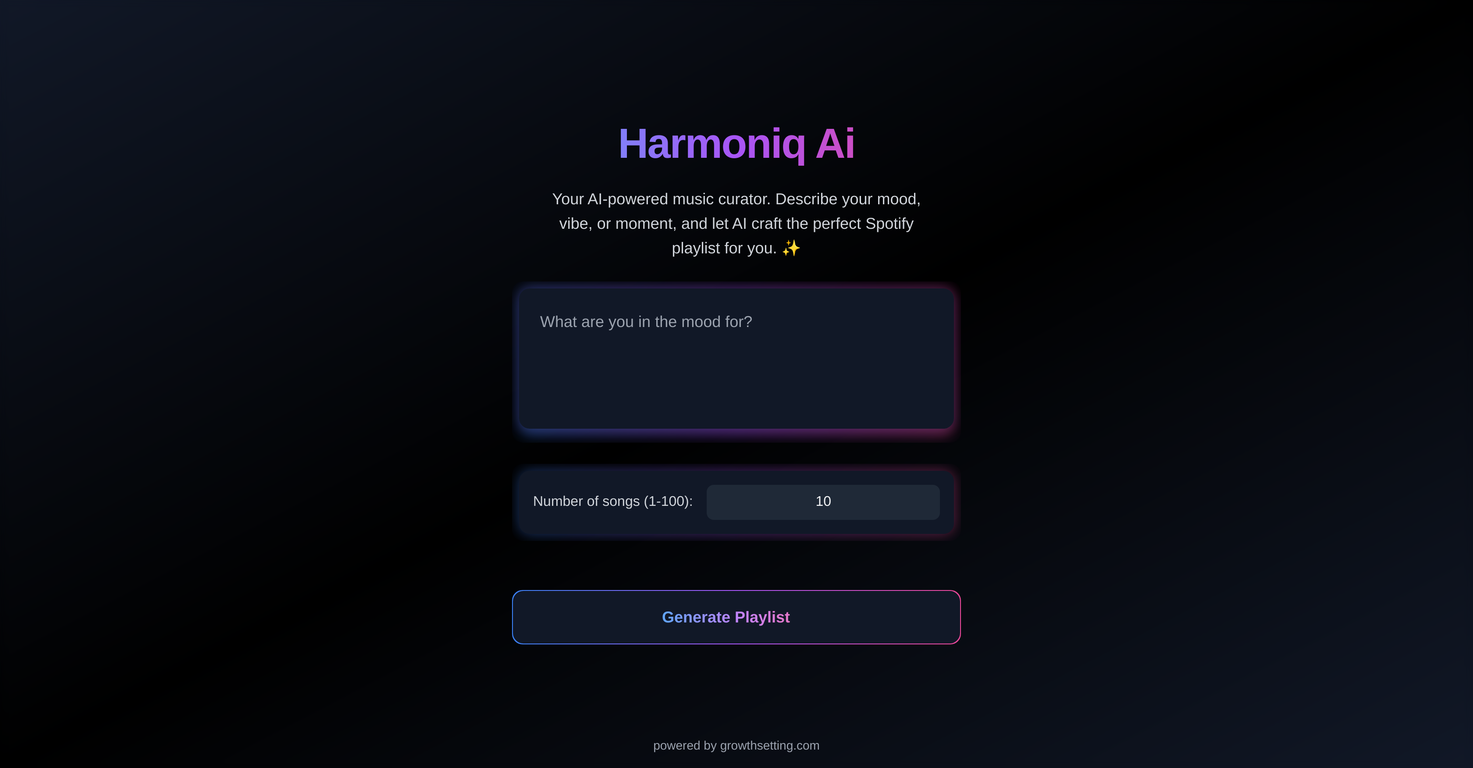 Harmoniq AI screenshot