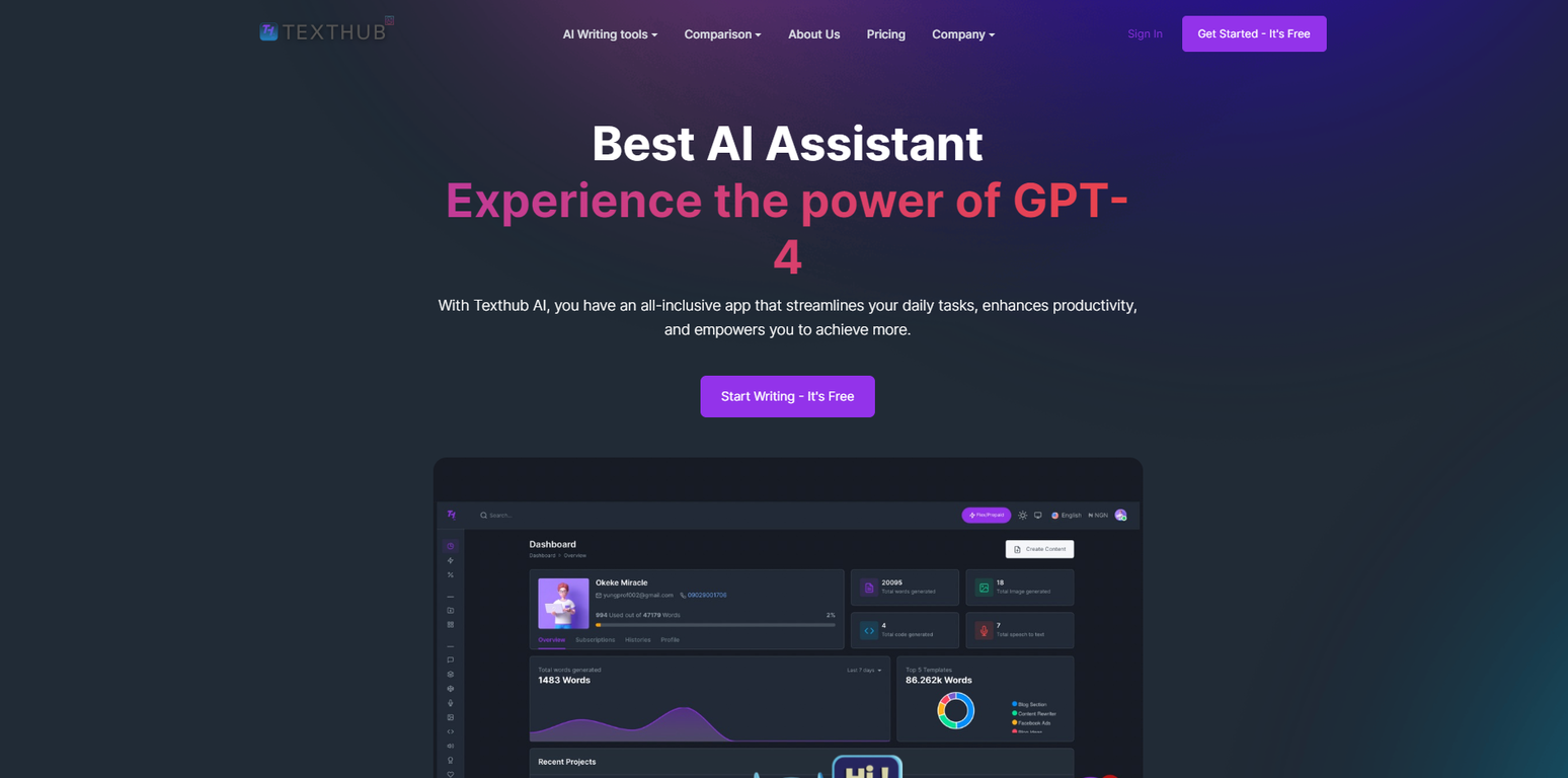 Texthub screenshot
