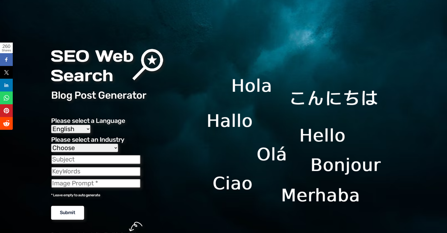 Seowebsearch screenshot