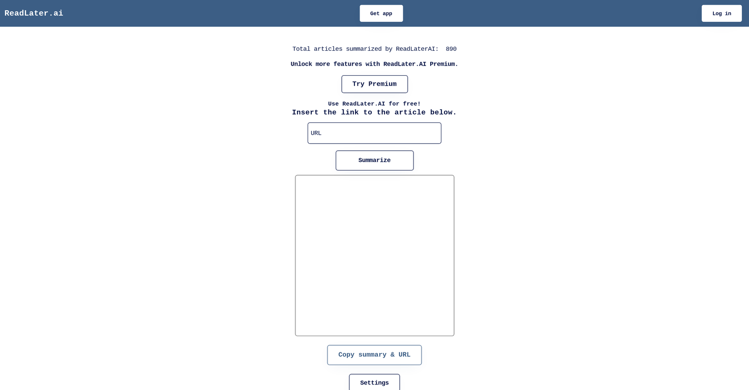ReadLater screenshot