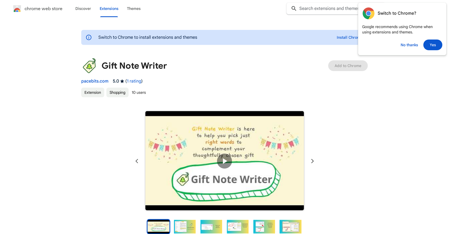 Gift Note Writer screenshot