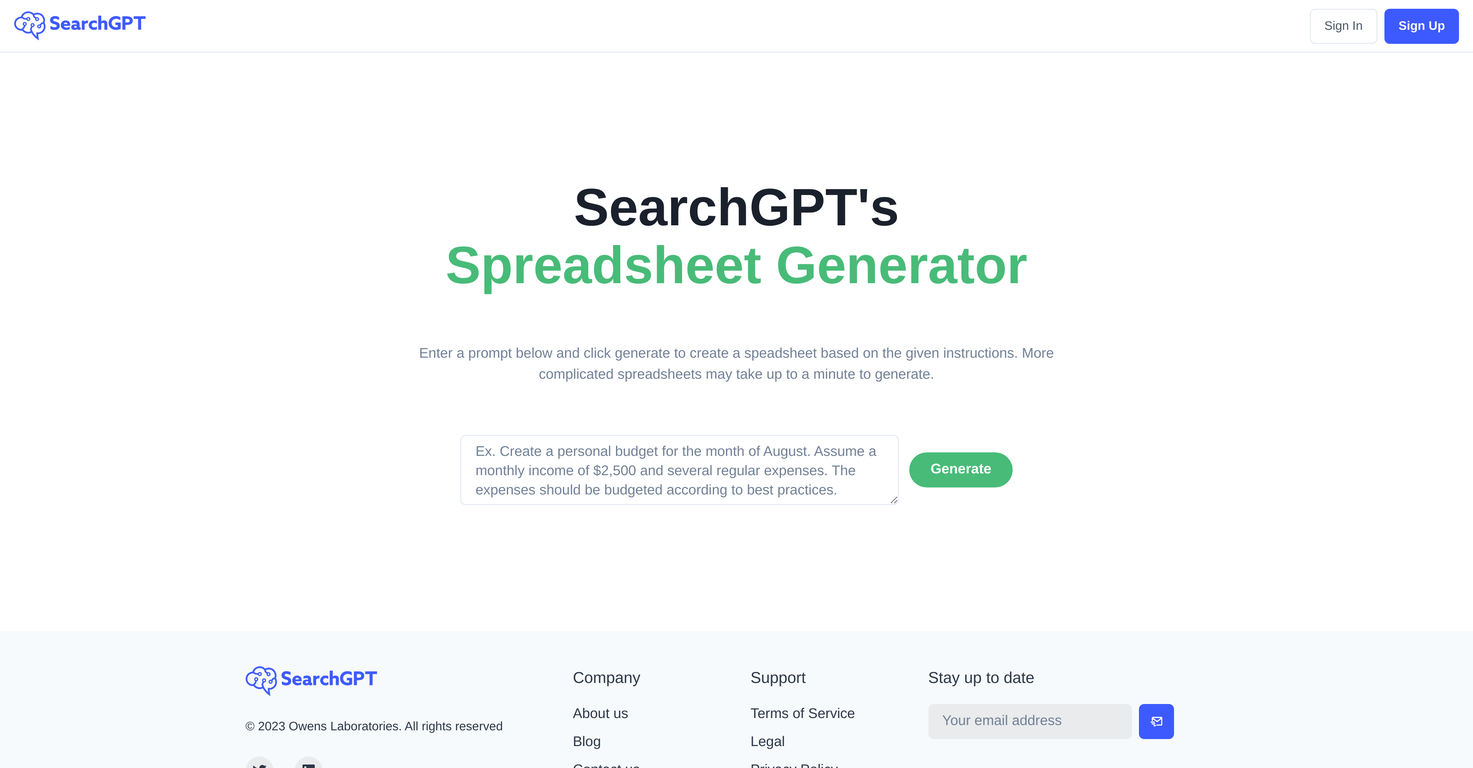 SearchGPT screenshot