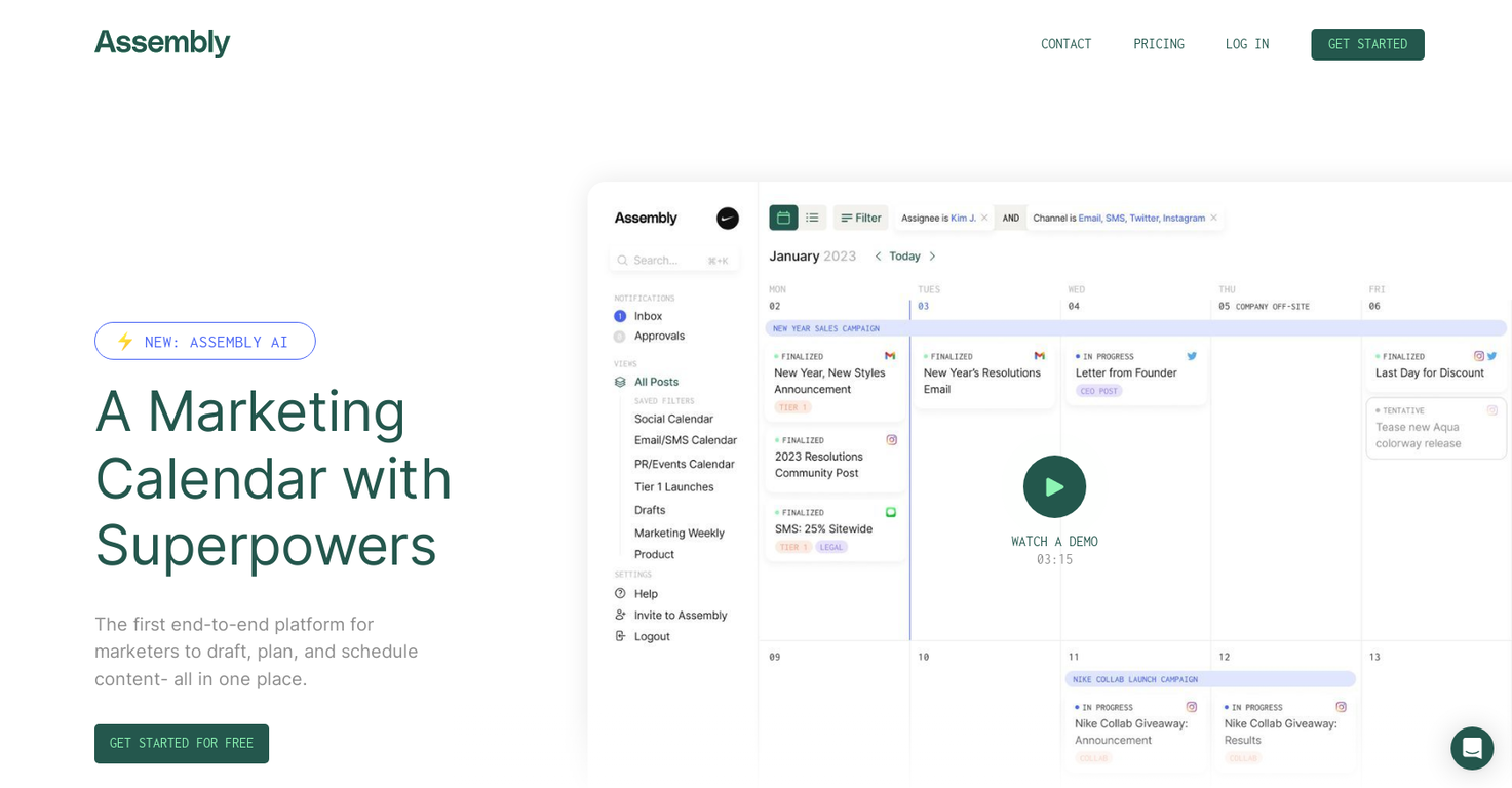 Assembly.marketing screenshot