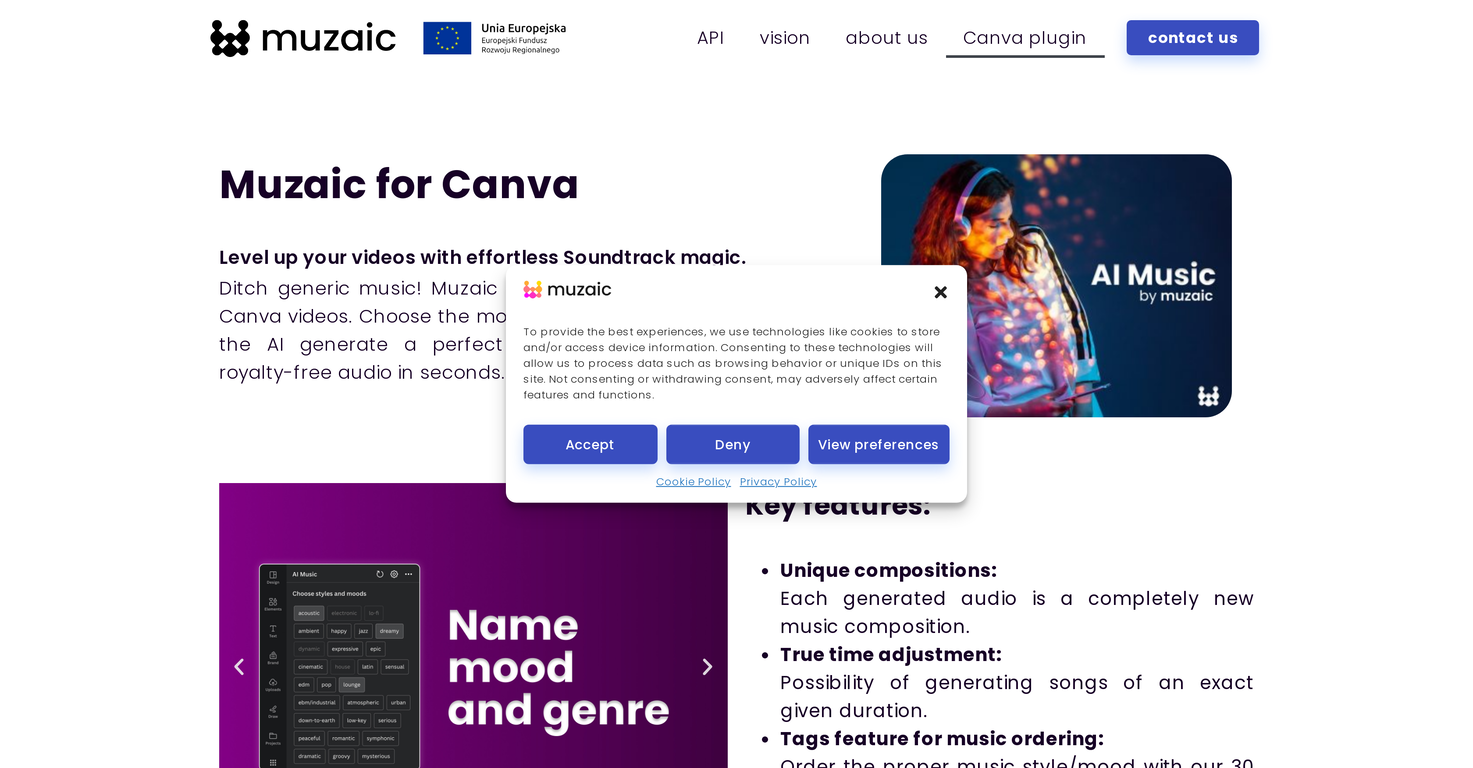 Muzaic for Canva screenshot