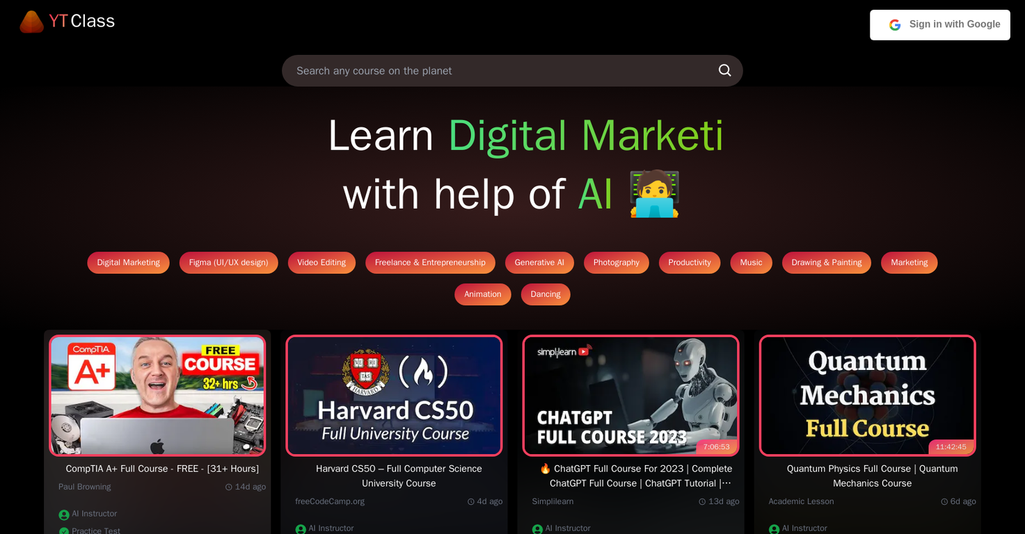 YTClass screenshot