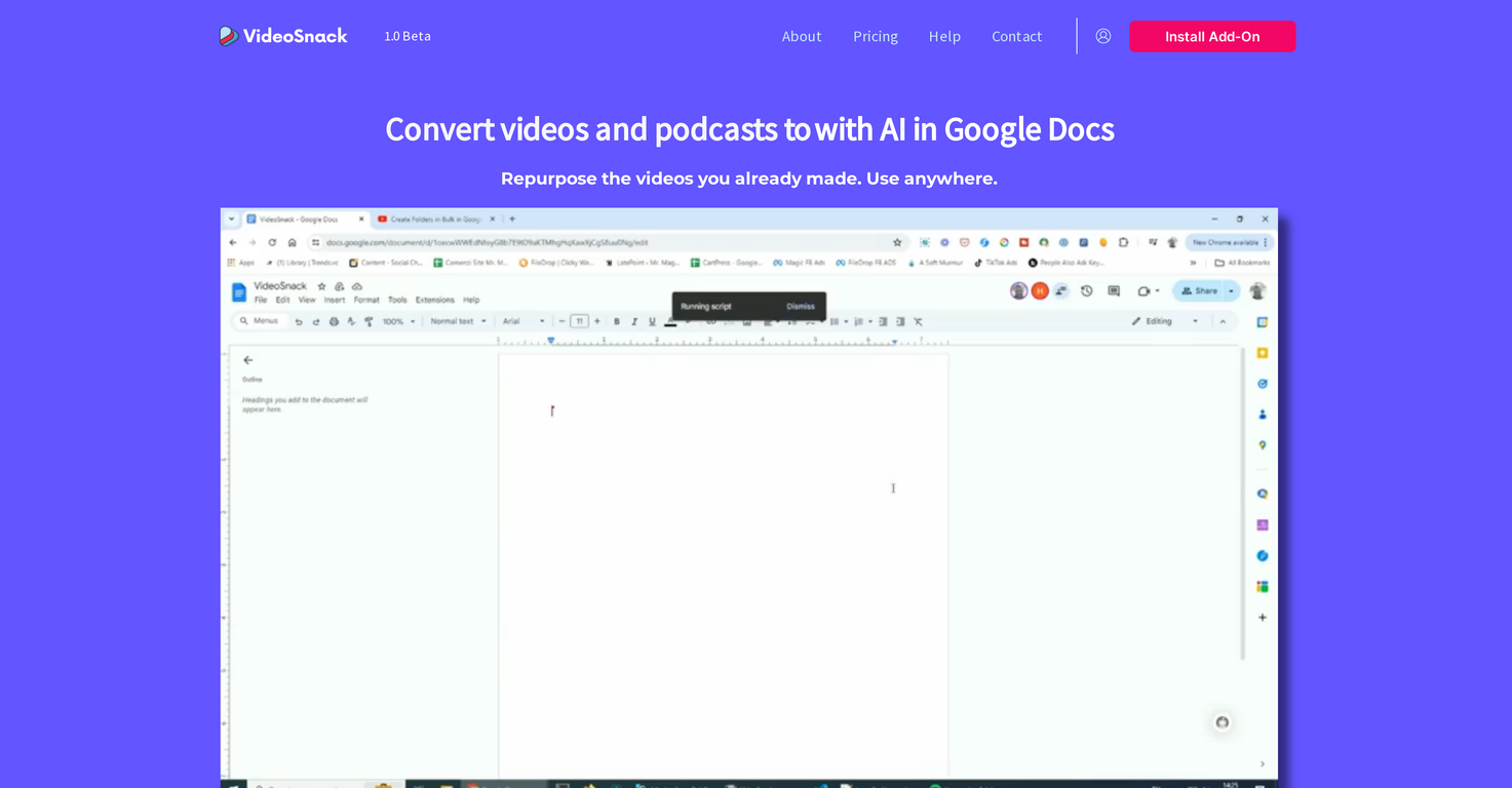 VideoSnack screenshot