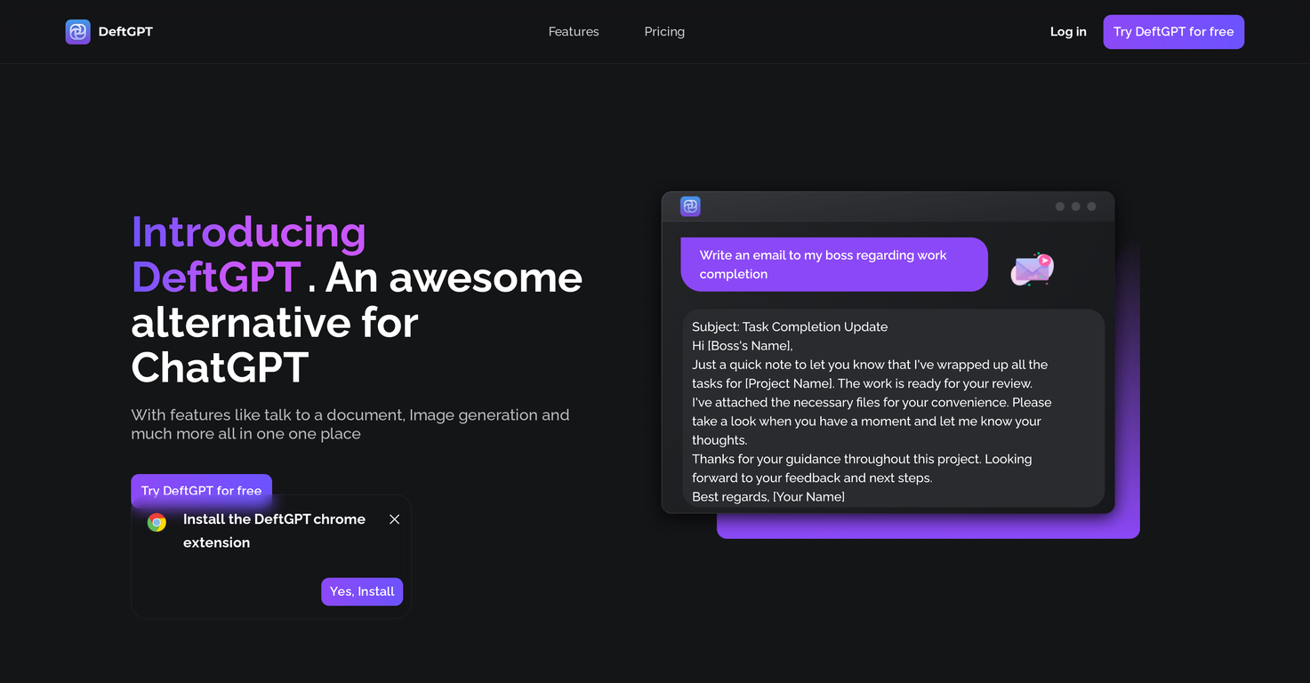 DeftGPT screenshot
