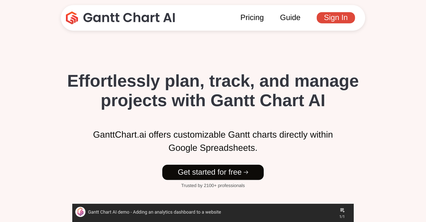 Gantt Chart AI screenshot