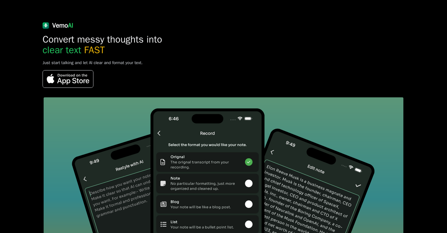 VemoAI screenshot