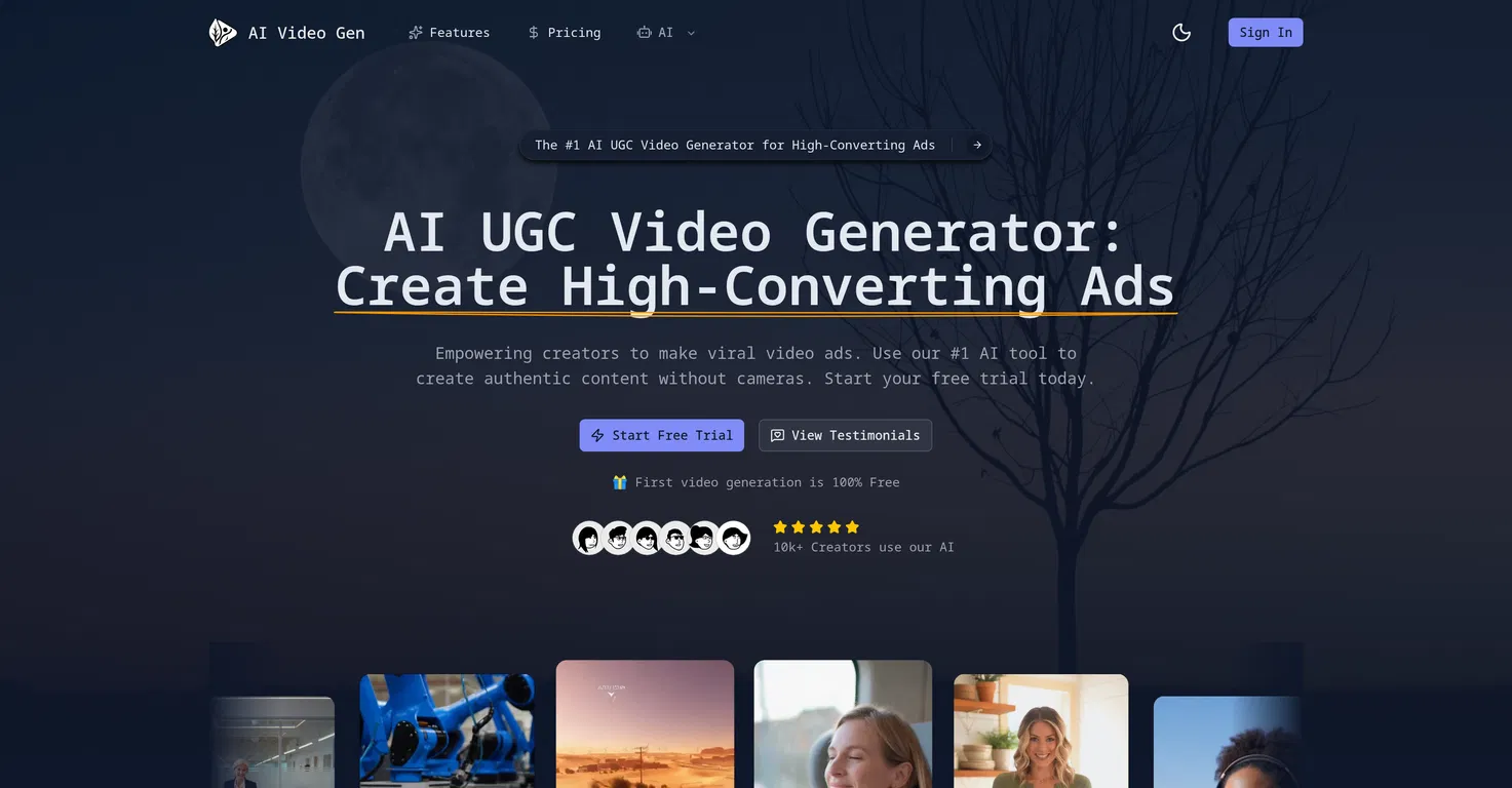 AI UGC Video Gen screenshot