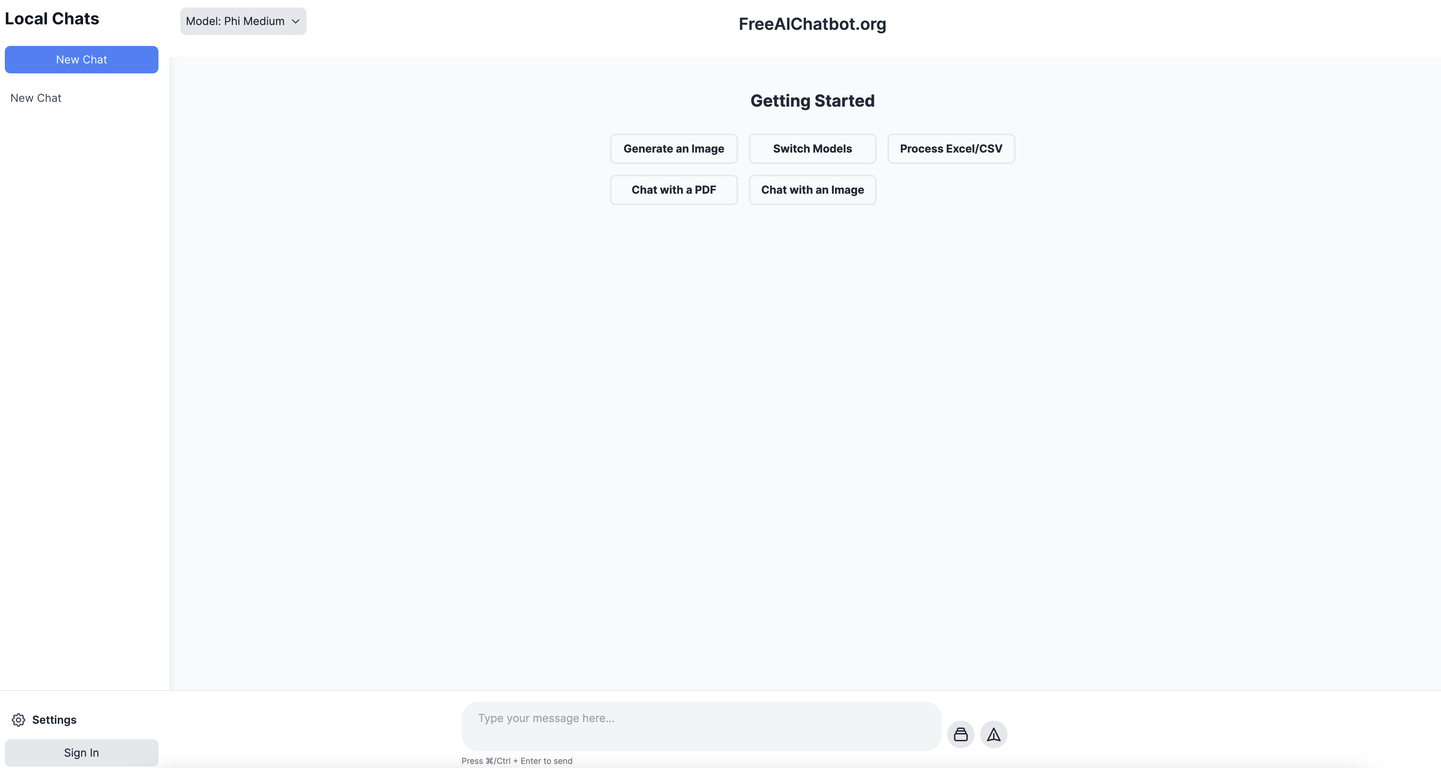 FreeAIChatbot screenshot