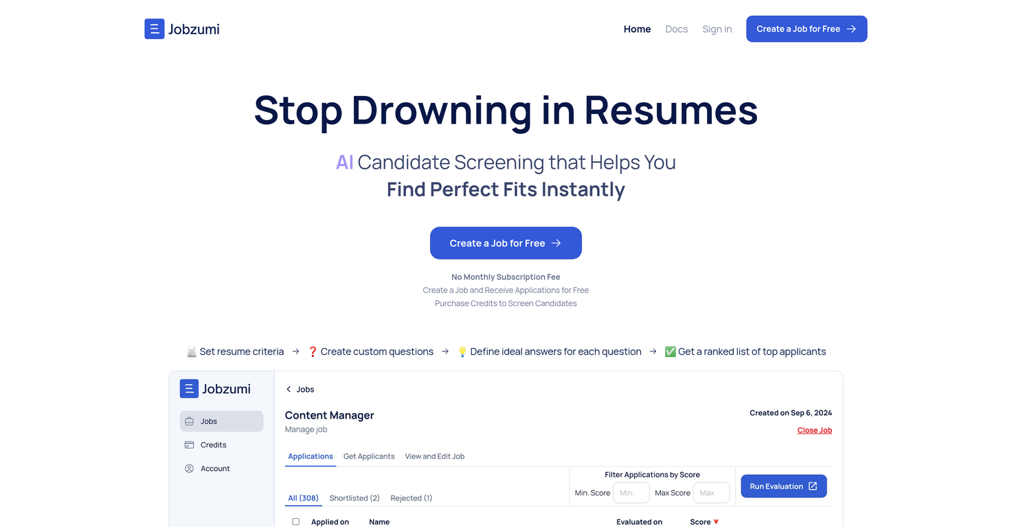 Jobzumi screenshot