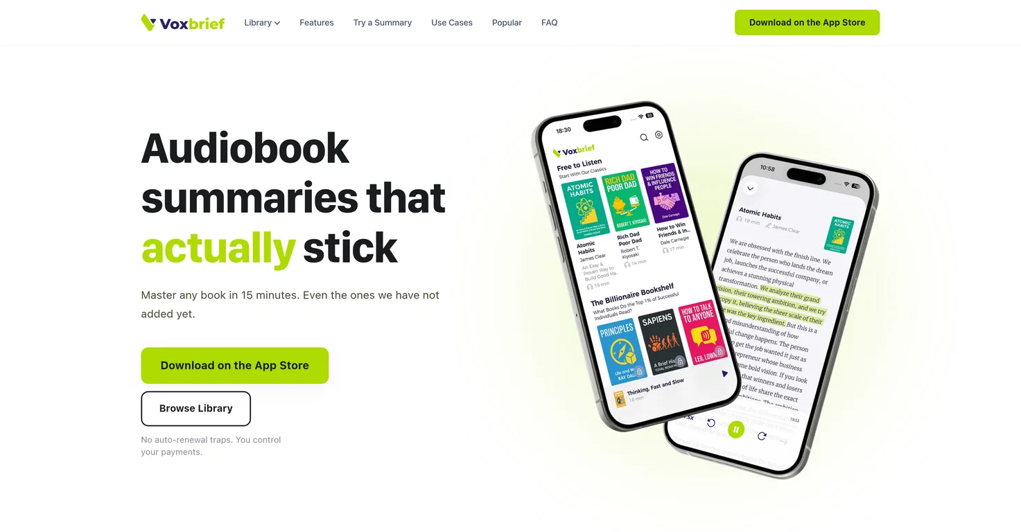 VoxBrief screenshot