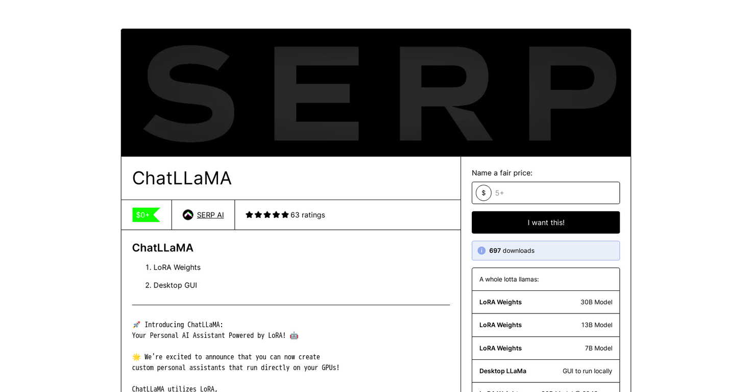 ChatLLaMA screenshot
