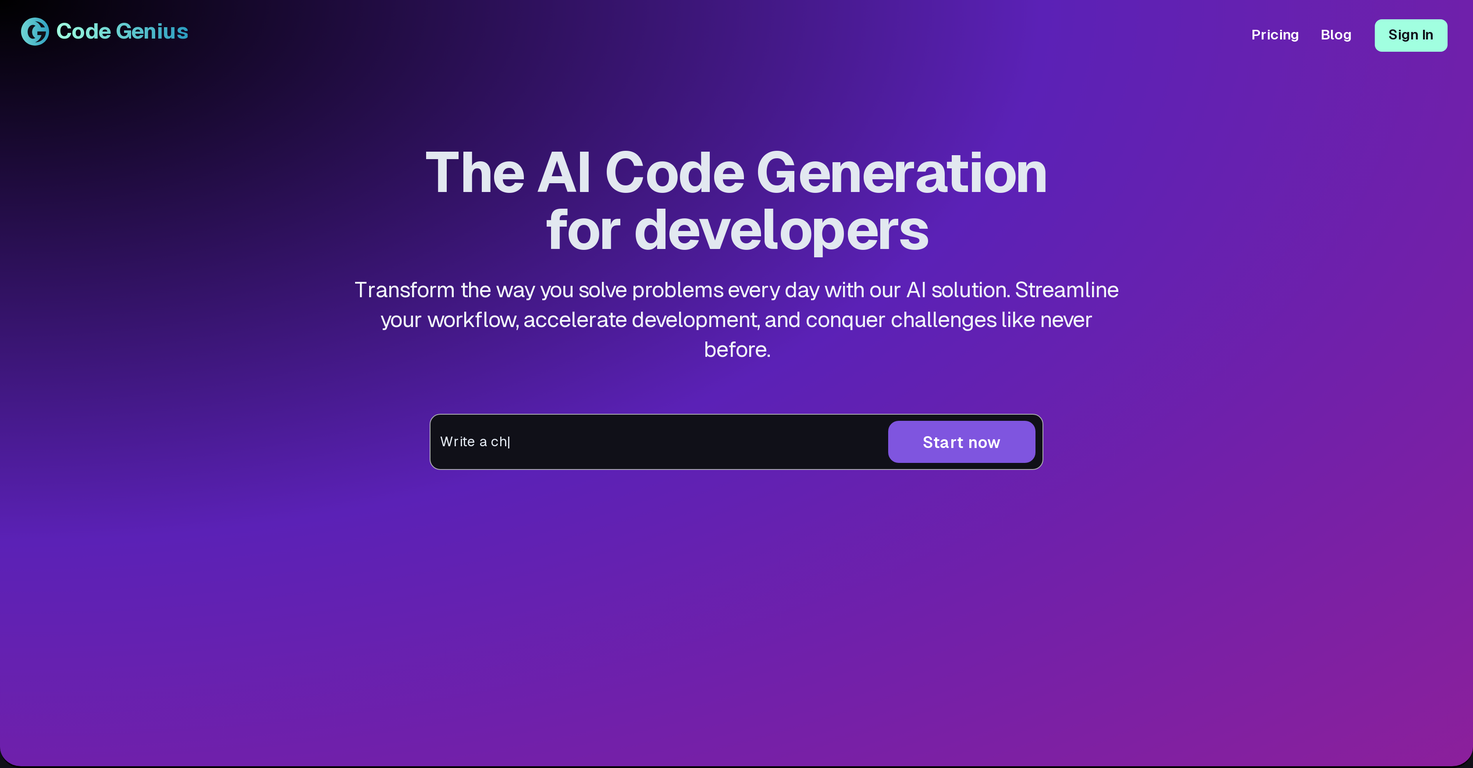 Code-genius screenshot