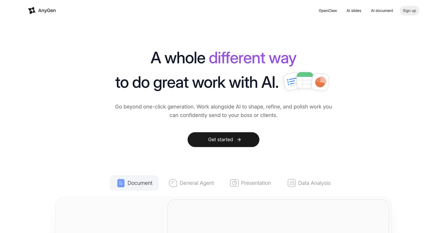 AnyGen screenshot